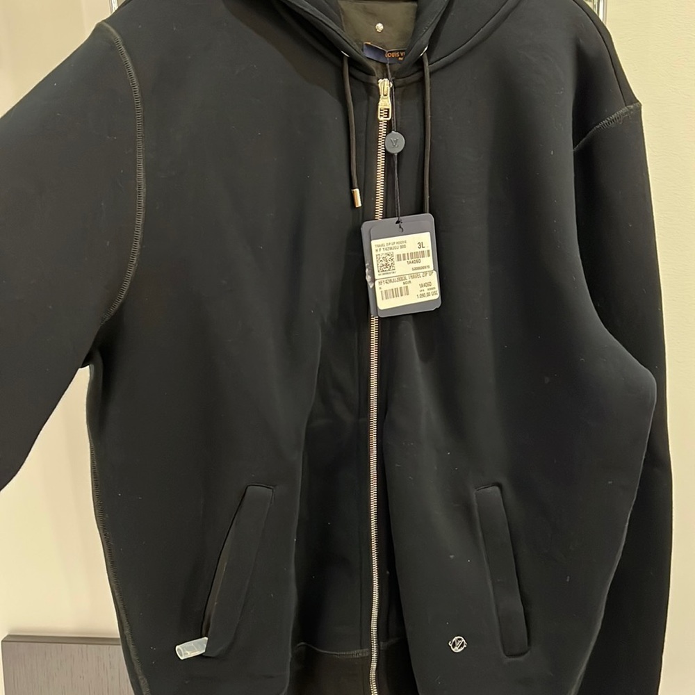 Black Louis Vuitton travel hoodie zip up! BRAND NEW WITH TAGS.